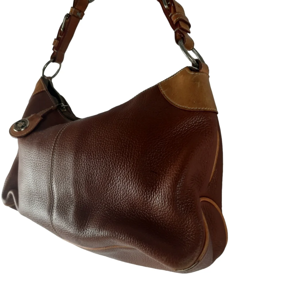 Vintage DOONEY & BOURKE Brown All Weather Leather Satchel Handbag - Picture 4 of 15